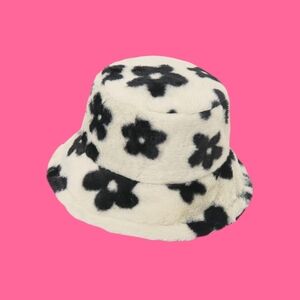 Floral Fuzzy Bucket Hat